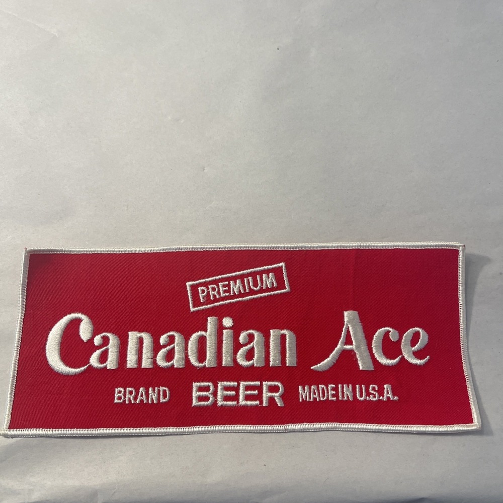 Vintage Canadian Ace Brand Premium Beer Large Patch 10" x 4" - Picture 9 of 10